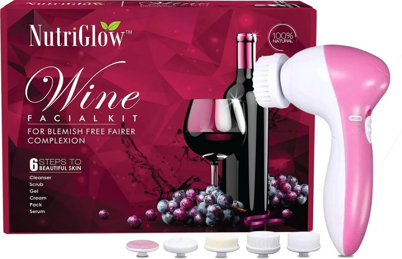 78% Off - Nutriglow Wine Facial Kit With Massager At Rs.268