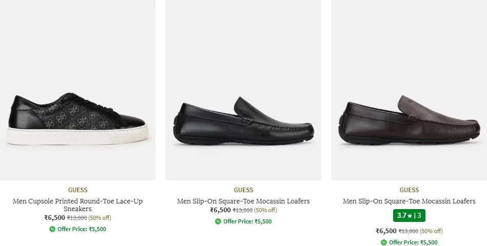 Ajio | Steve Madden, Dune London min 50%