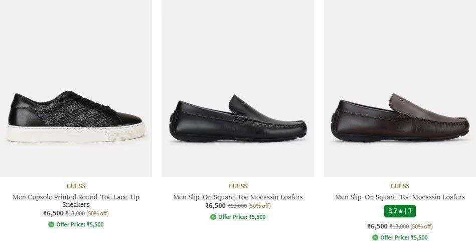 Ajio | Steve Madden, Dune London min 50%