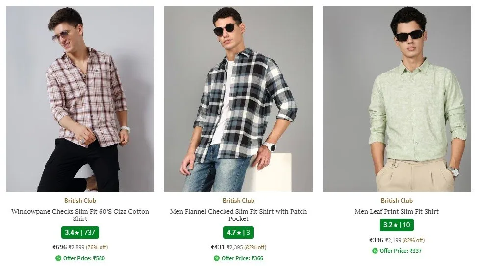 Ajio | British club Min 75%