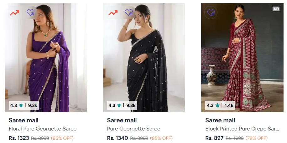 **Myntra | Upto 85% Off On Women's Sarees**