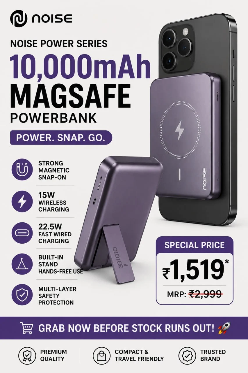 🔋 Noise 10,000mAh MagSafe Powerbank