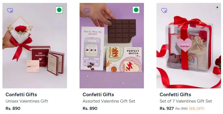 **Myntra | Buy Confetti gifts Assorted gift set starting at Rs 890/-**