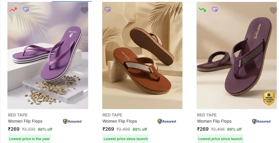 **Flipkart | Upto 85% Off On Red Tape Flip Flops
