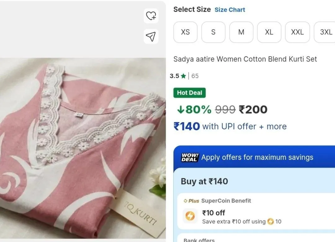 Women's Kurti Set at ₹200