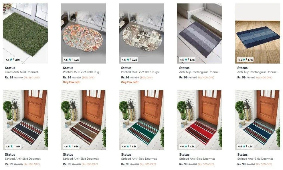 Myntra | Doormats starting @ 129