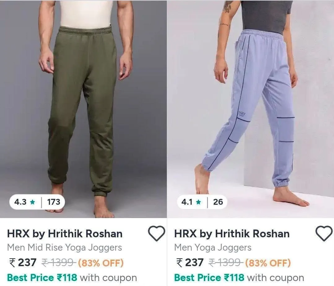 Myntra : Upto 83% Off On HRX Clothing.