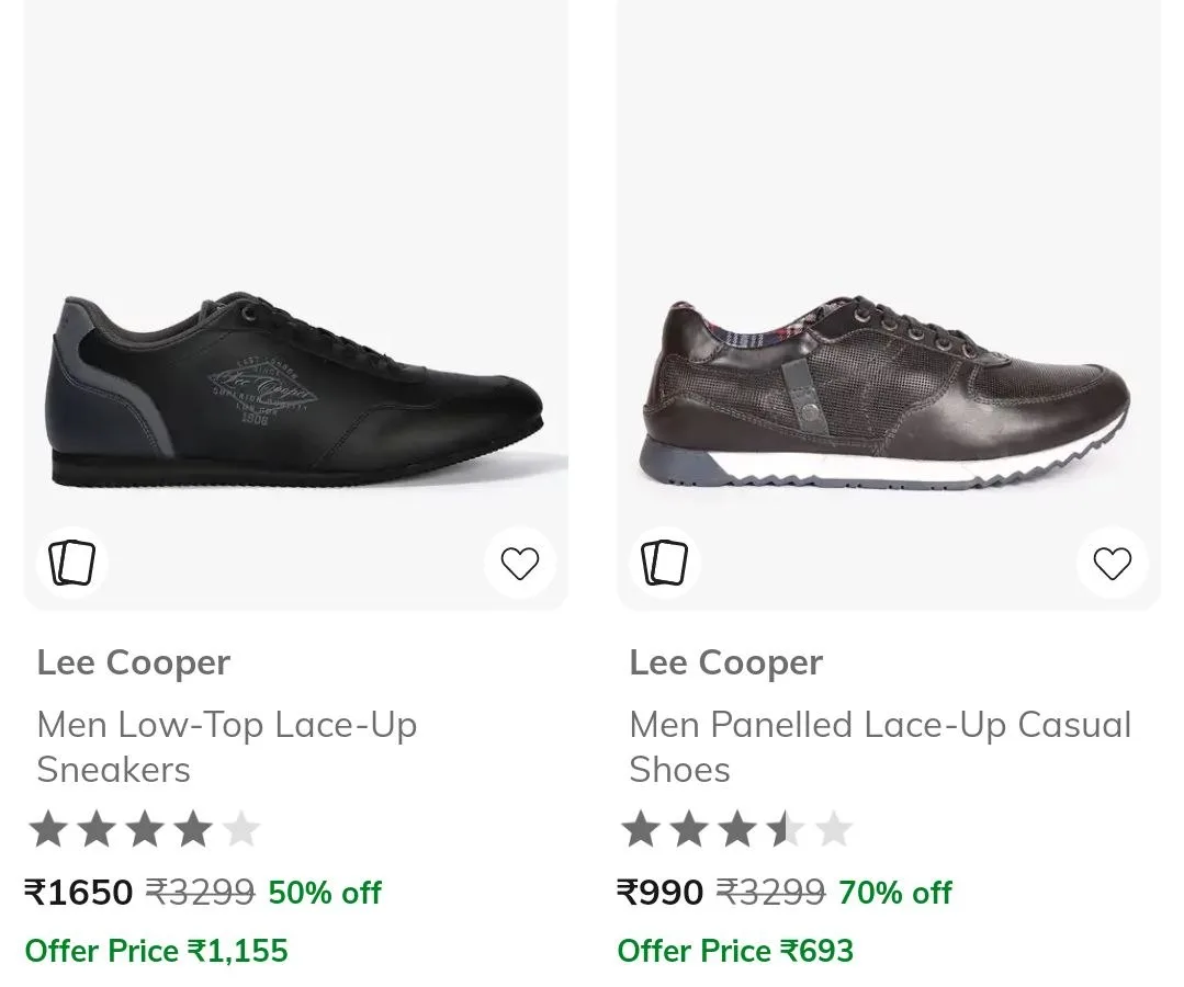 🔥 LOOT - AJIO Loot : Upto 75% Off On Lee Cooper Mens Clothing.