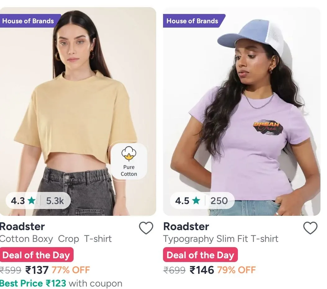Myntra : Upto 89% Off On Roadster Clothing.