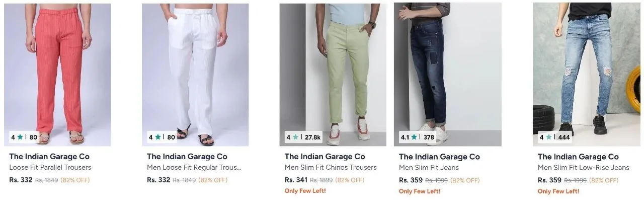 82% Off On The Indian Garage Clothing.