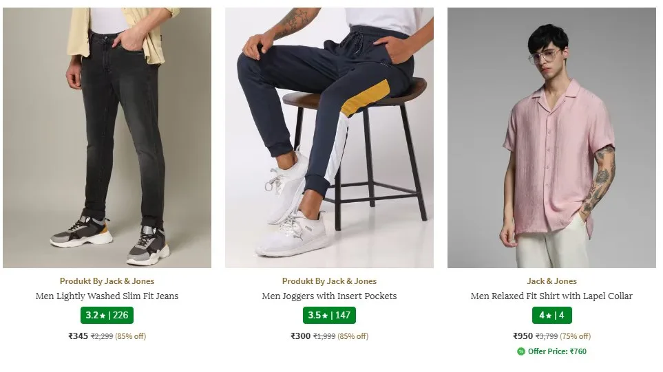 🔥 LOOT - **AJIO Loot** : **Upto 85% Off On Jack & Jones Clothing.**🔥🔥