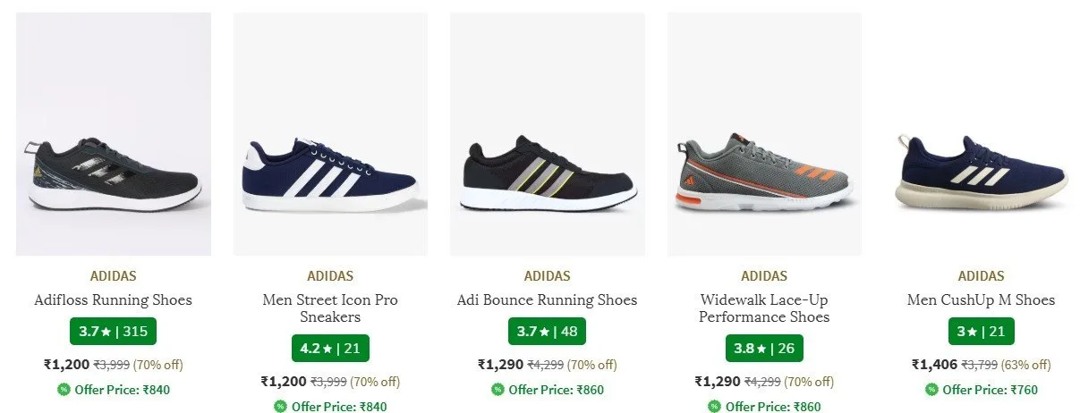 AJIO  : Upto 87% Off On Branded Shoes.