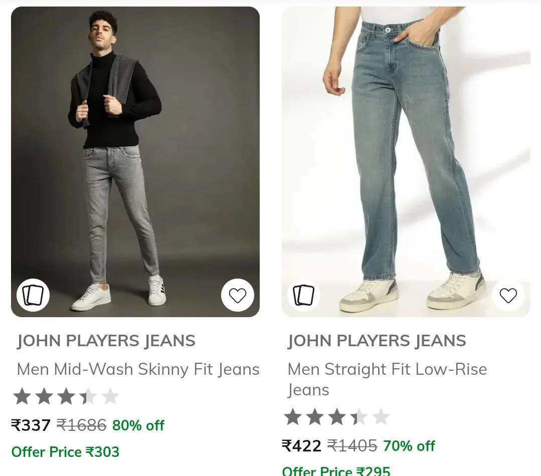 🔥 LOOT - Ajio Loot : Upto 85% Off On Men’s Jeans.