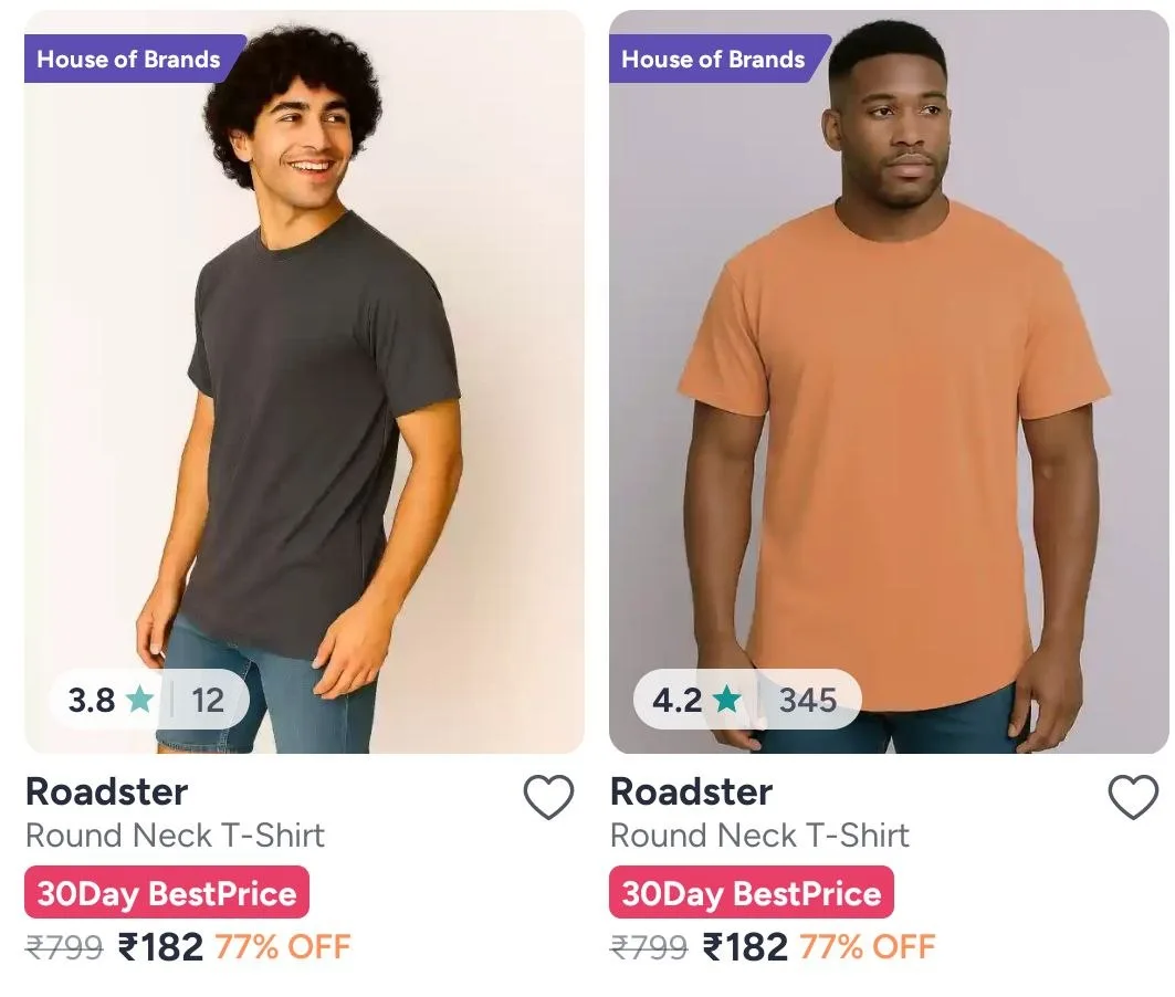 Myntra : Upto 89% Off On Roadster Clothing.
