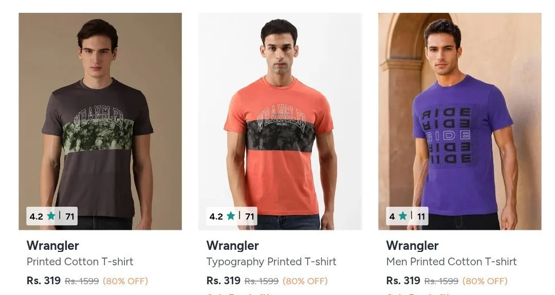 **💥Myntra : 70-80% Off On Wrangler Clothing.