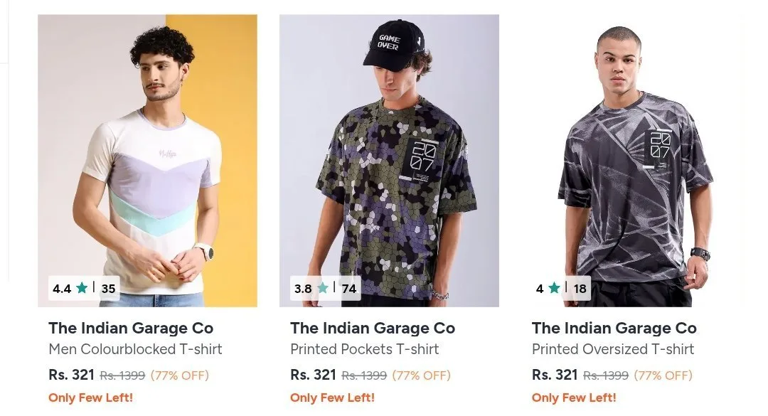 **Myntra : Upto 80% Off On The Indian Garage Clothing.**