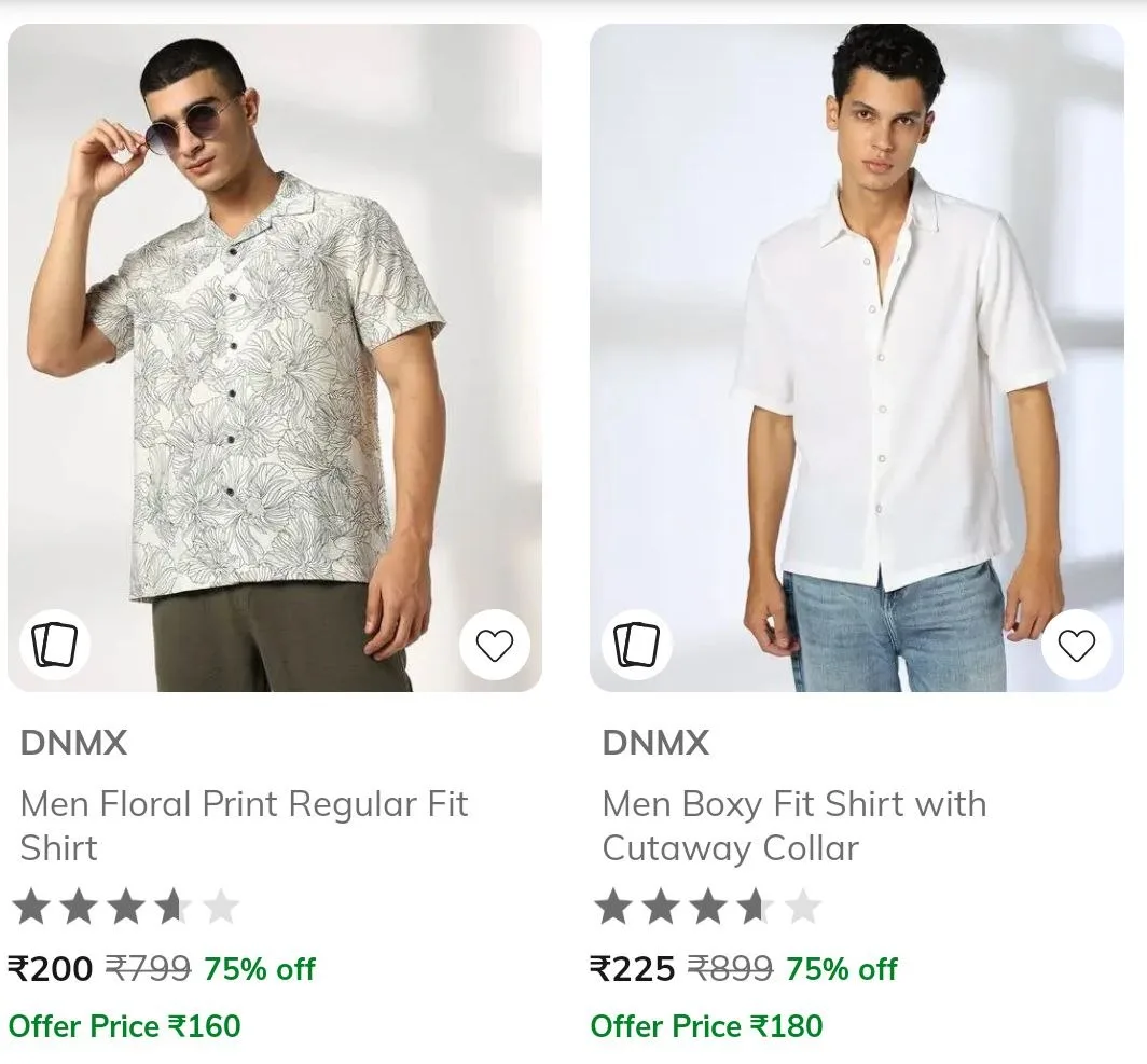🔥 LOOT - AJIO LOOT : Upto 80% Off On DNMX Clothing.