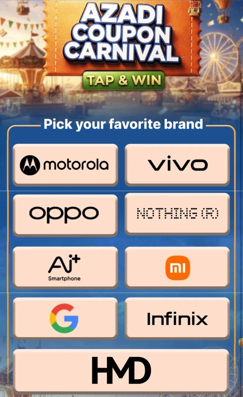 Tap & Collect All ₹500 OFF Coupons On Smartphones.
