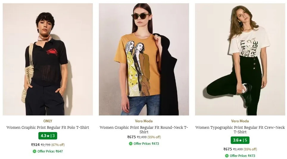 Ajio | Upto 70% Off Vero Moda & ONLY Women's Clothing.