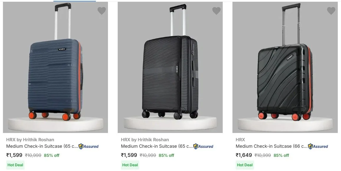 Flipkart | Upto 85% Off On HRX Luggage.