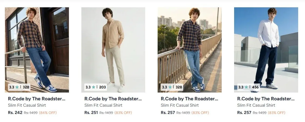 Myntra : Upto 90% Off On Roadster Clothing.