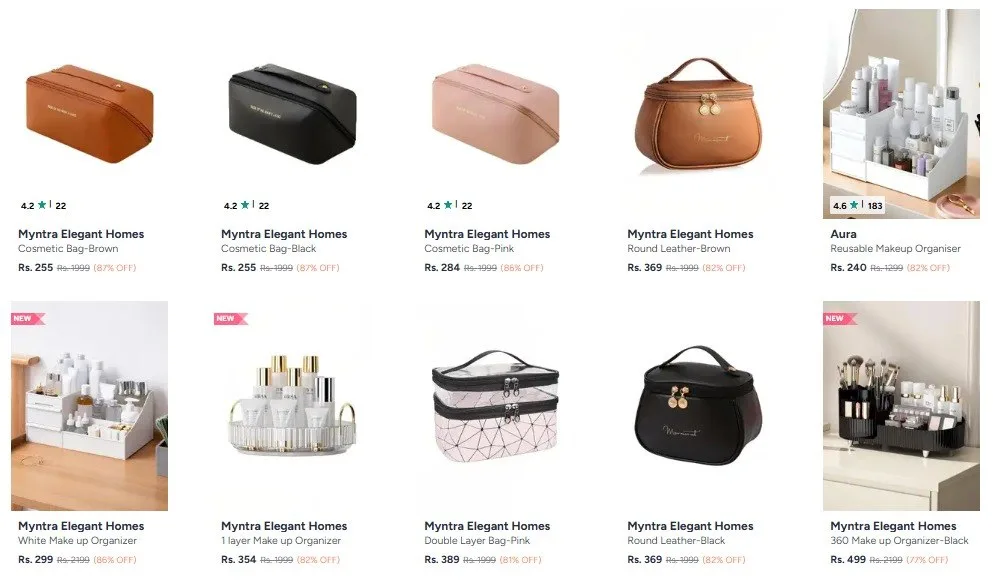 Myntra | Makeup Organizers starting at 119/-