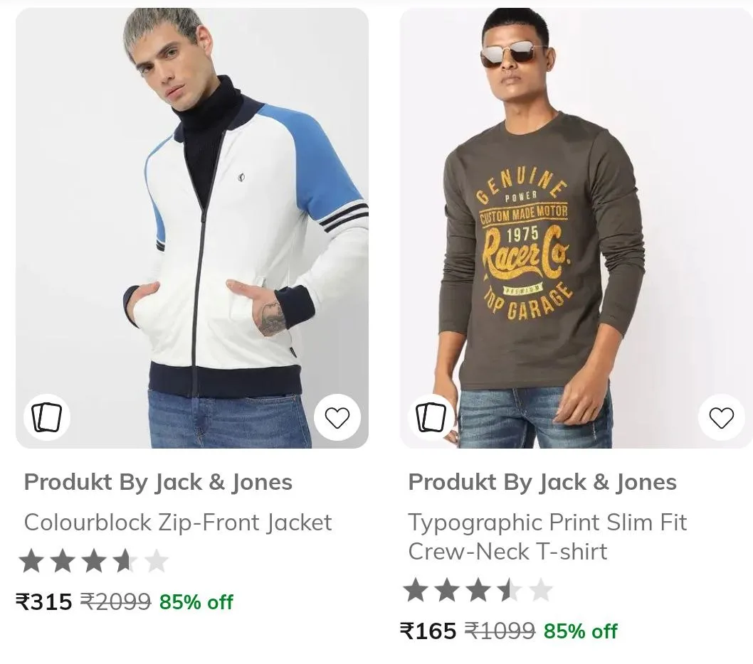 🔥 LOOT - AJIO Loot : Upto 85% Off On Jack & Jones Clothing.