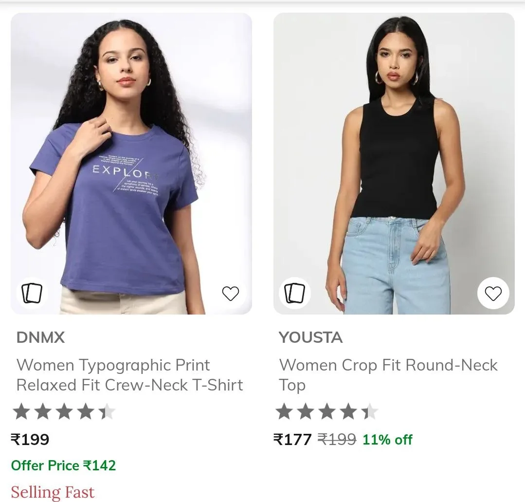 🔥 LOOT - AJIO Loot : Topwear Start at  ₹130