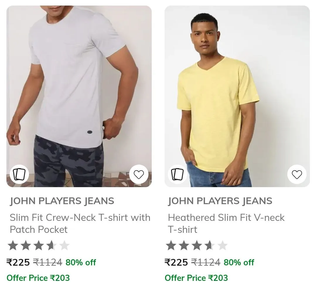 AJIO : Upto 80% Off : John Players Clothing