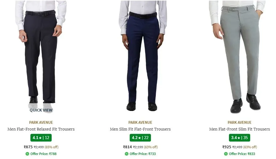 Ajio | Upto. 70% Off On Raymond, Park Avenue & Parx Clothing.