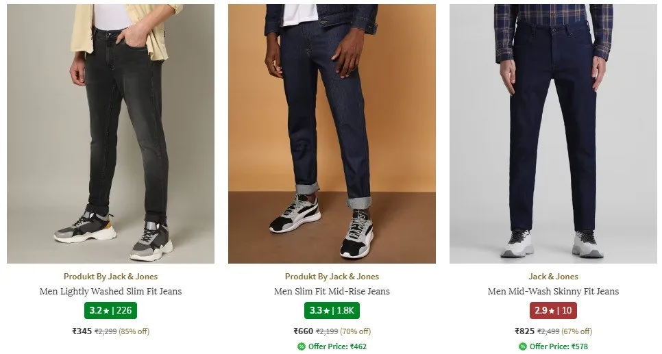 Ajio : Upto 80% Off On Jack & Jones Clothing.