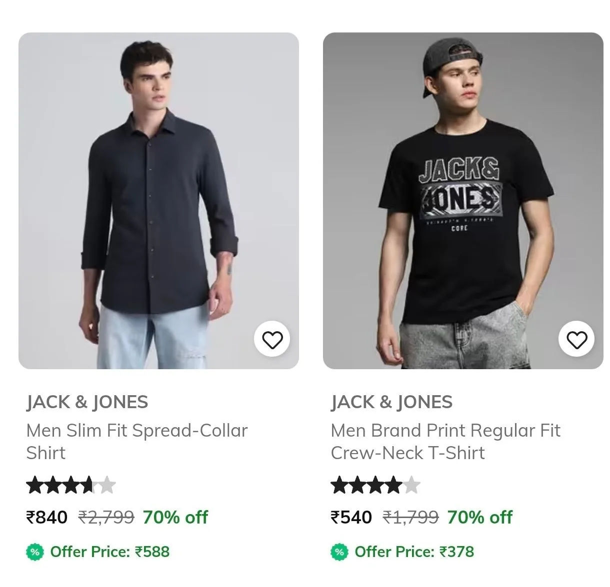 Upto 80% Off On Jack & Jones Clothing.