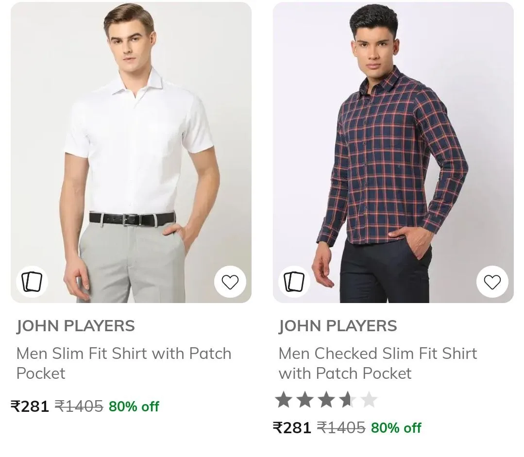 AJIO : Upto 80% Off : John Players Clothing