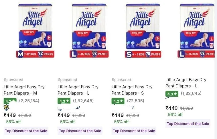 Sale Ends Tonight : Little Angel Baby Diaper Pants @ Flat ₹449