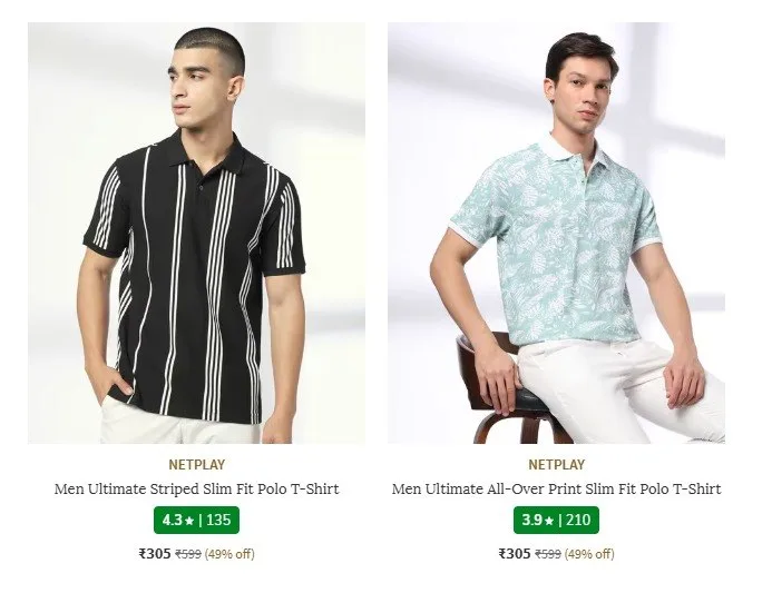 **AJIO : Upto 75% Off On NETPLAY Clothing.**