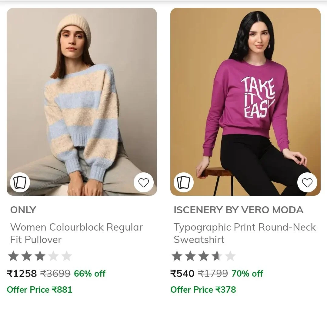 Combo Deal – Dresses, T-shirts, Sweatshirts, Jeans & 3 more