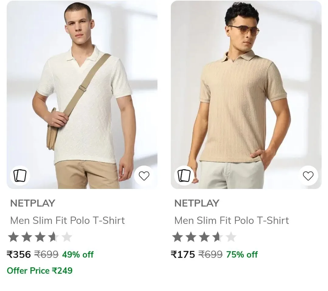 Combo Deal – AJIO Loot  Upto 80% Off On NETPLAY Clothing. Polo T-Shirts, AJIO Loot  Upto 80% Off On NETPLAY Clothing. Shirts, AJIO Loot  Upto 80% Off On NETPLAY Clothing. Trousers, AJIO Loot  Upto 80% Off On NETPLAY Clothing. Sweaters & 2 more