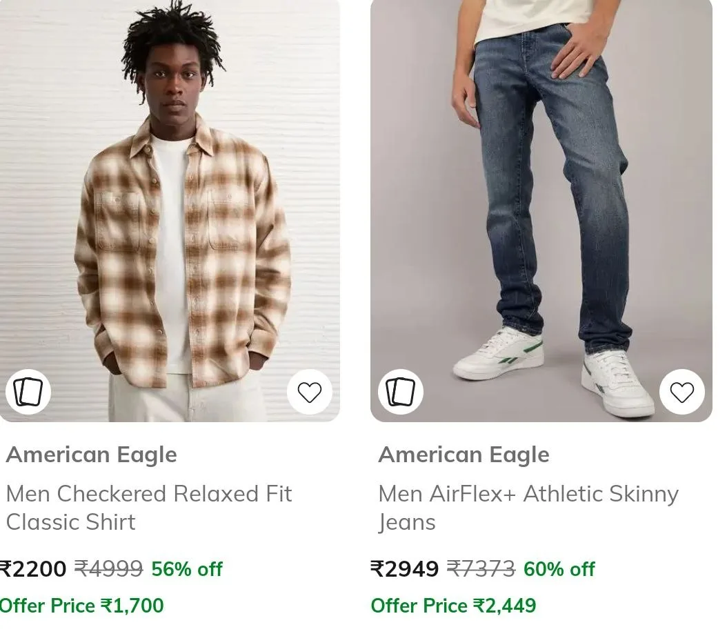 Ajio | American Eagle Min 50%