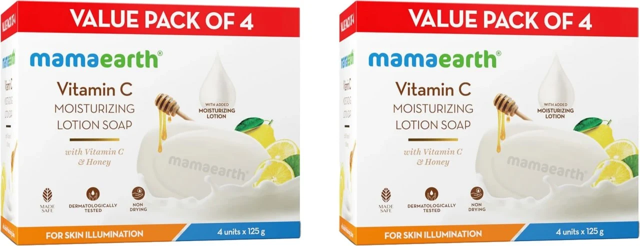 Mamaearth Vitamin C Lotion Soap,(8 x 125 g) At Rs.292