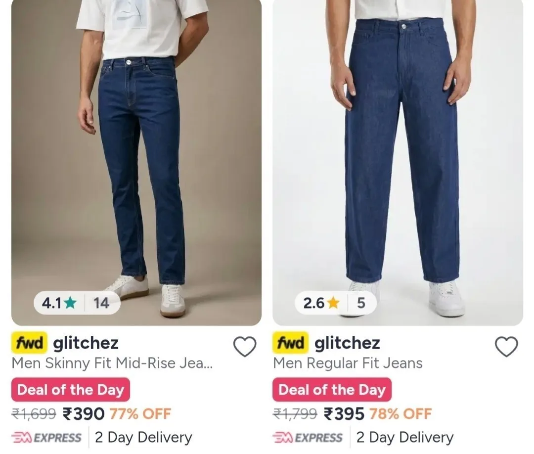 Myntra : Men's Jeans From ₹390