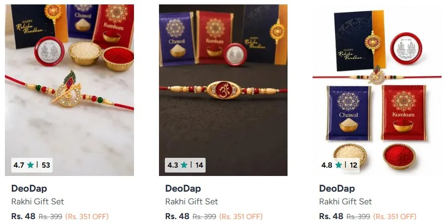**Myntra | Buy Rakhi Gift Set Starting at 48/-🔥