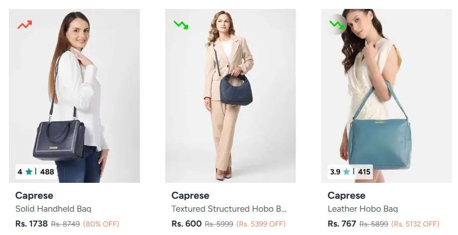 🔥 LOOT - **Myntra Loot : Upto 80% Off On Caprese handbags