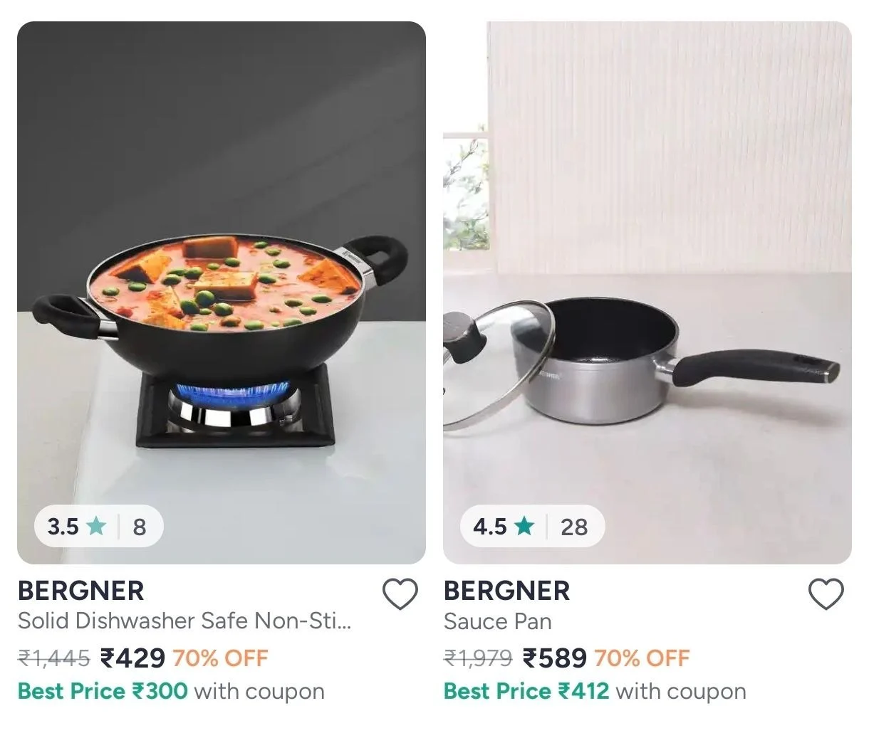 Upto 70% Off On Bergner Cookware.