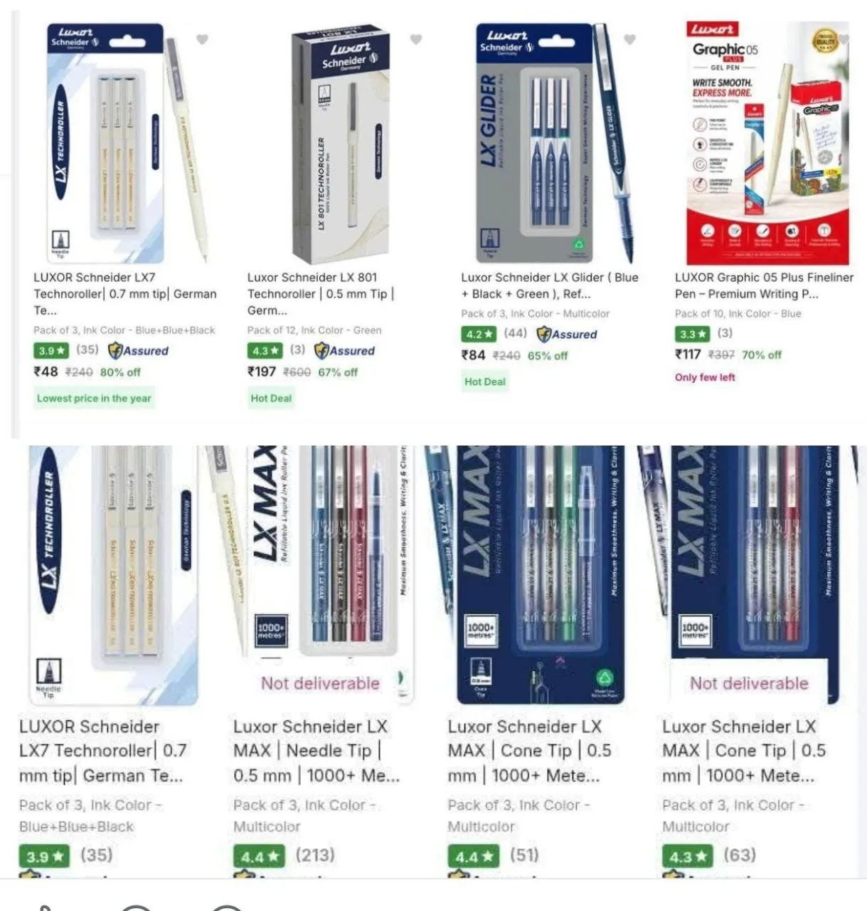 Luxor Pen upto 80% off