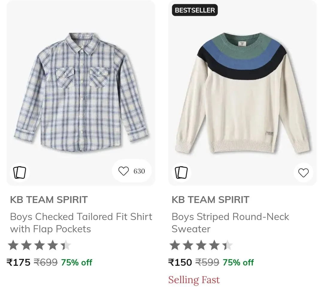 Combo Deal – AJIO Loot  Topwear Clothing Under ₹199. Men's, AJIO Loot  Topwear Clothing Under ₹199. Women's, AJIO Loot  Topwear Clothing Under ₹199. Boy’s, AJIO Loot  Topwear Clothing Under ₹199. Girl’s & 1 more