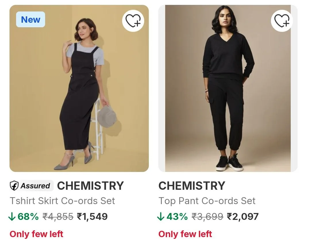 Flipkart | upto 70% Off - Chemistry Co Ords Set