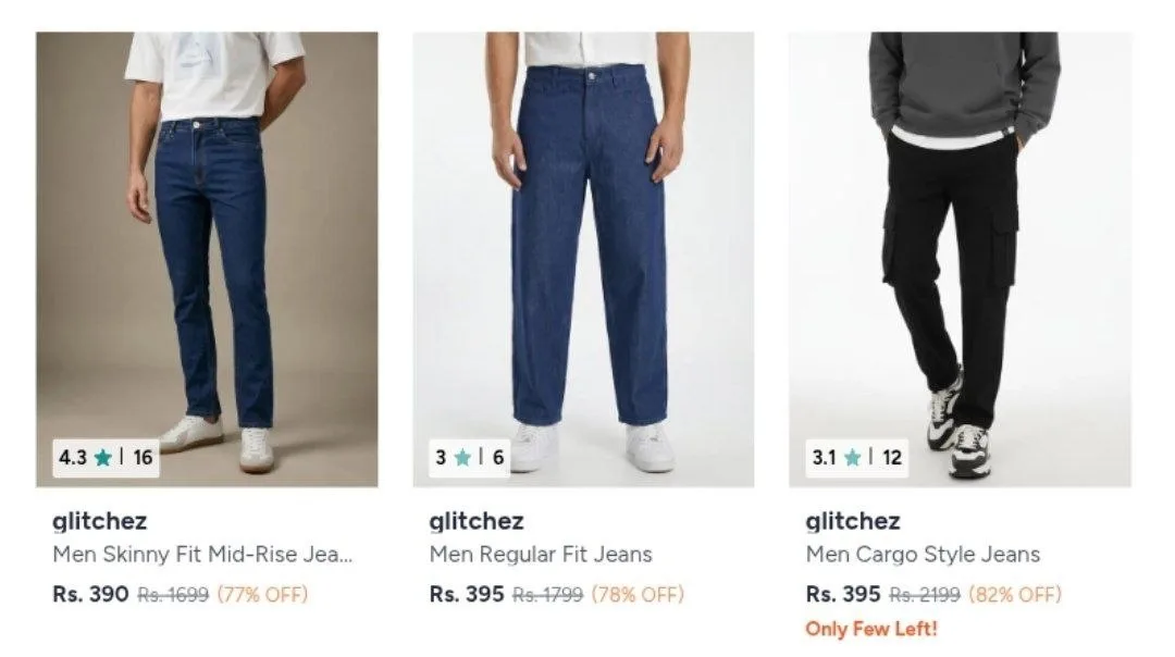 Glitchez Men's Jeans From @390