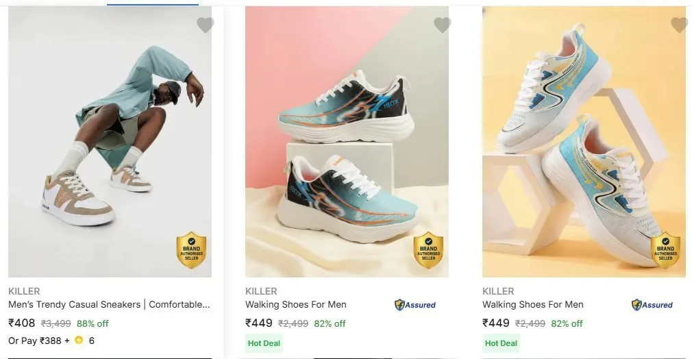 KILLER Mens Loafers & Shoes Start at Rs.408