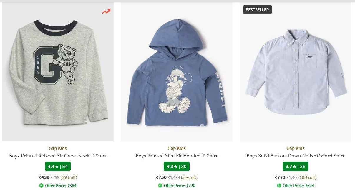 **Ajio | Use Coupon** `GAPKIDSDEAL` **to get upto 78% off.**