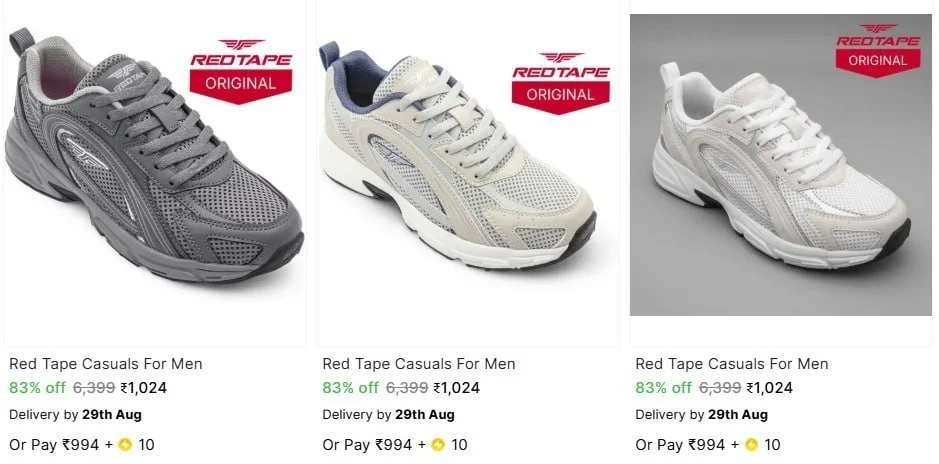 Red Tape @ Min 83% Off